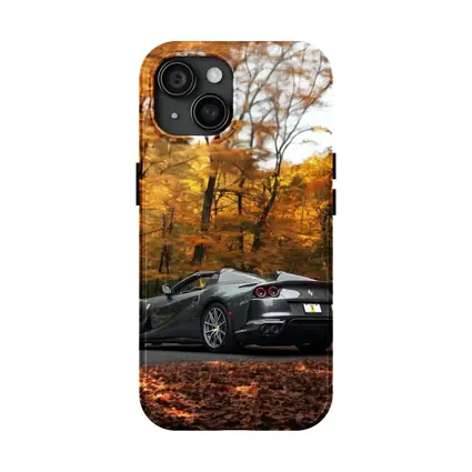 Ferrari 812 GTS Gray Autumn Forest Road