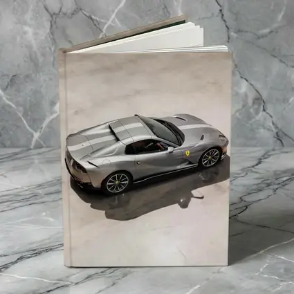 Ferrari 812 GTS Silver Parking Lot Overhead