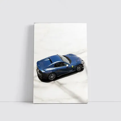 Ferrari 812 GTS Blue on Marble