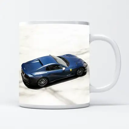 Ferrari 812 GTS Blue on Marble