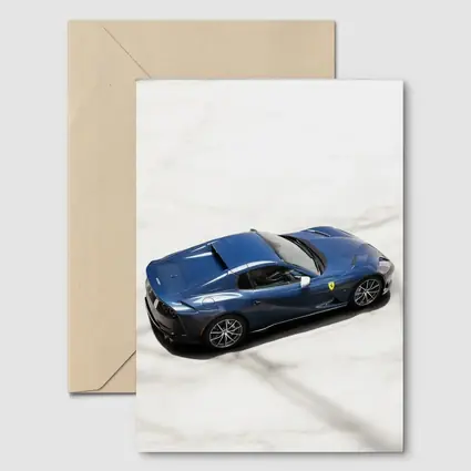 Ferrari 812 GTS Blue on Marble