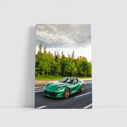 Ferrari 812 GTS Green on Open Road