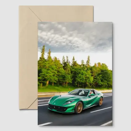 Ferrari 812 GTS Green on Open Road
