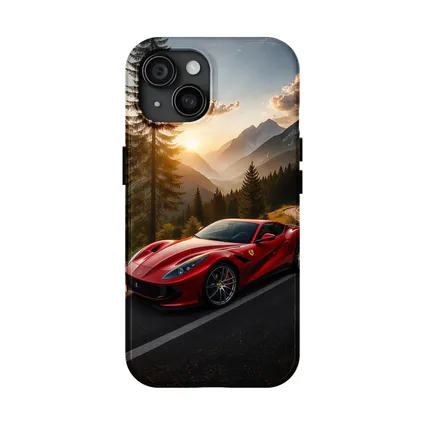 Ferrari 812 Superfast Mountain Road Sunset
