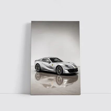 Ferrari 812 Superfast Silver Studio Shot
