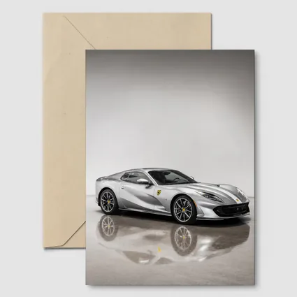 Ferrari 812 Superfast Silver Studio Shot