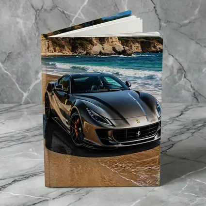 Ferrari 812 Superfast Dark Silver Beach Setting