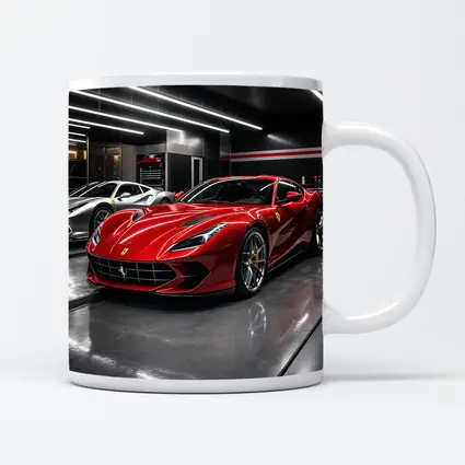 Ferrari 812 Superfast Red in Garage