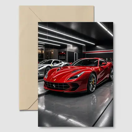 Ferrari 812 Superfast Red in Garage