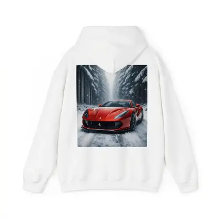 Ferrari 812 Superfast Red Snowy Forest