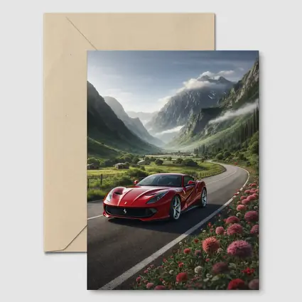 Ferrari 812 Superfast Mountain Valley Road