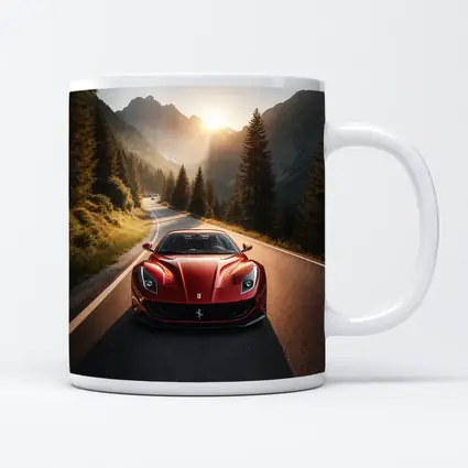 Ferrari 812 Superfast Mountain Road Sunset