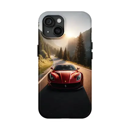 Ferrari 812 Superfast Mountain Road Sunset