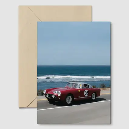 Ferrari Classic Race Car Coastal Road Drive