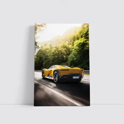 Ferrari Daytona SP3 Yellow On Road