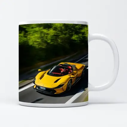 Ferrari Daytona SP3 Yellow Road Drive