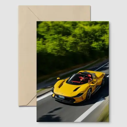 Ferrari Daytona SP3 Yellow Road Drive