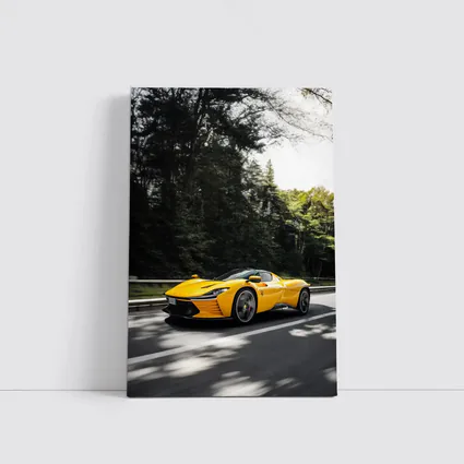 Ferrari Daytona SP3 Yellow Road Drive