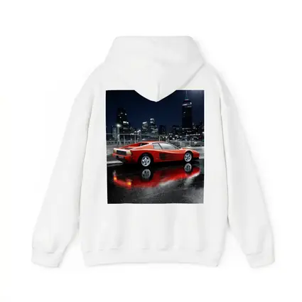 Ferrari Testarossa Red Wet Night City