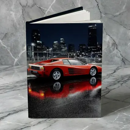 Ferrari Testarossa Red Wet Night City
