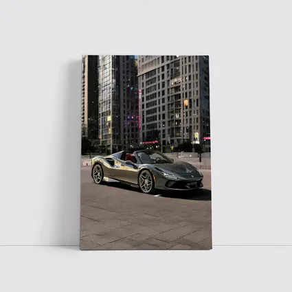 Ferrari F8 Spider City Night Skyline