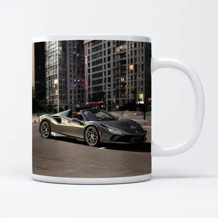 Ferrari F8 Spider City Night Skyline