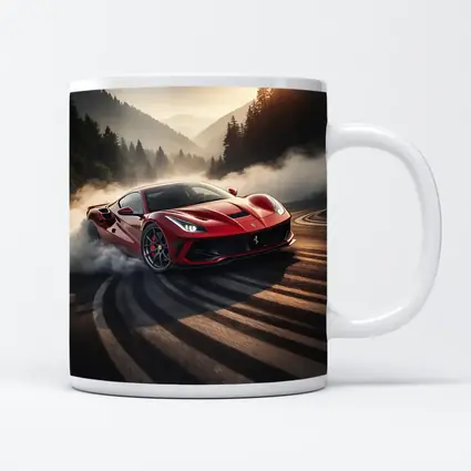 Ferrari F8 Drifting Mountain Road Smoke