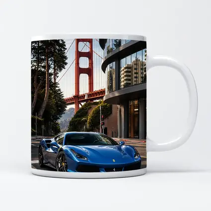 Ferrari F8 Blue Golden Gate Bridge
