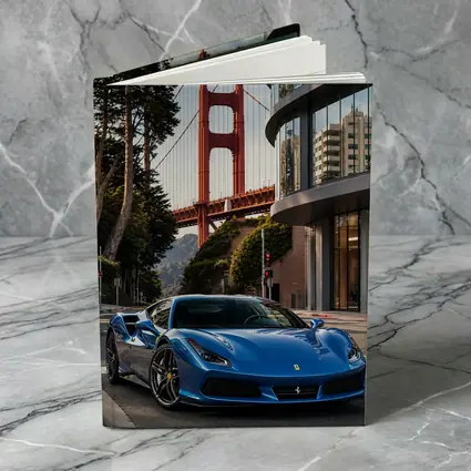 Ferrari F8 Blue Golden Gate Bridge