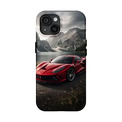 Ferrari F8 Red Supercar Mountain Lake