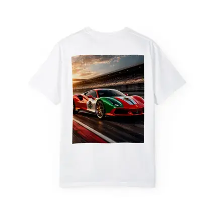 Ferrari 488 Mexico Flag Racing Track Sunset