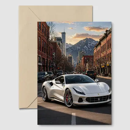 Ferrari F8 White City Mountain Street