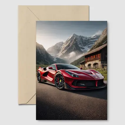 Ferrari F8 Red Mountain Alpine Road