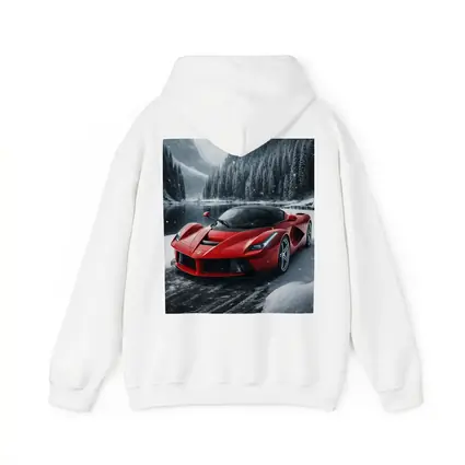 Ferrari LaFerrari Red Supercar Snowy Forest