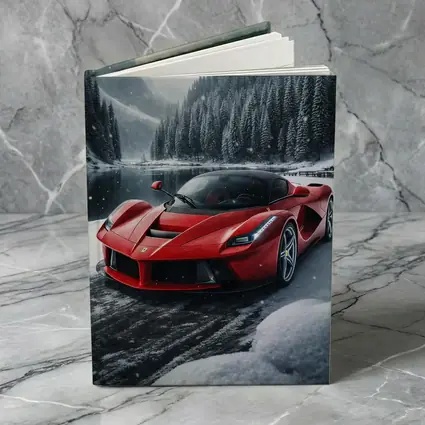 Ferrari LaFerrari Red Supercar Snowy Forest