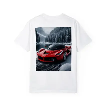 Ferrari LaFerrari Red Supercar Snowy Forest
