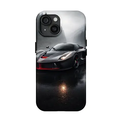 Ferrari LaFerrari Black Rainy Mountain Road