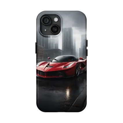 Ferrari LaFerrari Red Supercar Rainy City