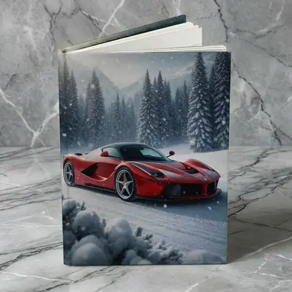 Ferrari LaFerrari Red Supercar Snowy Winter