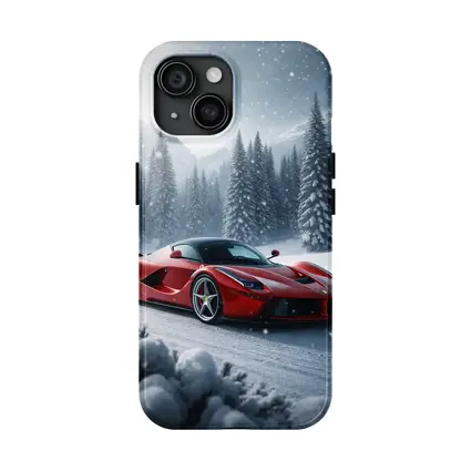 Ferrari LaFerrari Red Supercar Snowy Winter