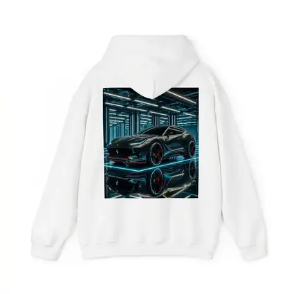 Ferrari Purosangue Black Neon Futuristic Garage
