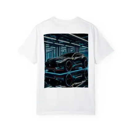 Ferrari Purosangue Black Neon Futuristic Garage