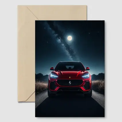 Ferrari Purosangue Red SUV Starry Night