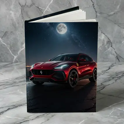 Ferrari Purosangue Red SUV Night Sky