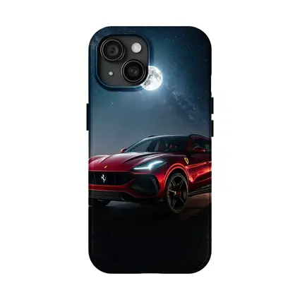 Ferrari Purosangue Red SUV Night Sky
