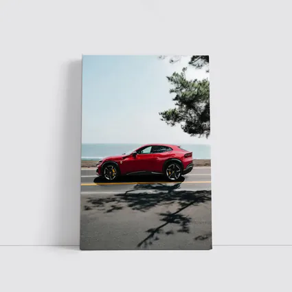 Ferrari Purosangue Red SUV Coastal Road