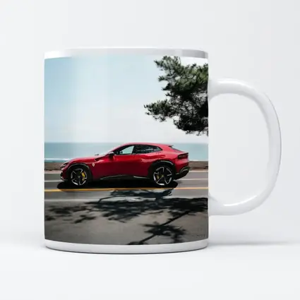 Ferrari Purosangue Red SUV Coastal Road
