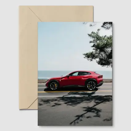 Ferrari Purosangue Red SUV Coastal Road