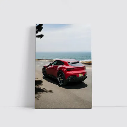 Ferrari Purosangue Red SUV Coastal Road