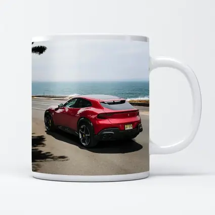 Ferrari Purosangue Red SUV Coastal Road